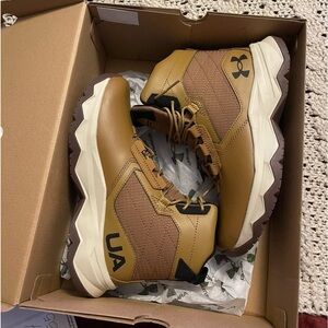 HIKING Under Armour Stellar G2 6" Tactical Boots  Size 6Y Brown Outdoor Youth‎